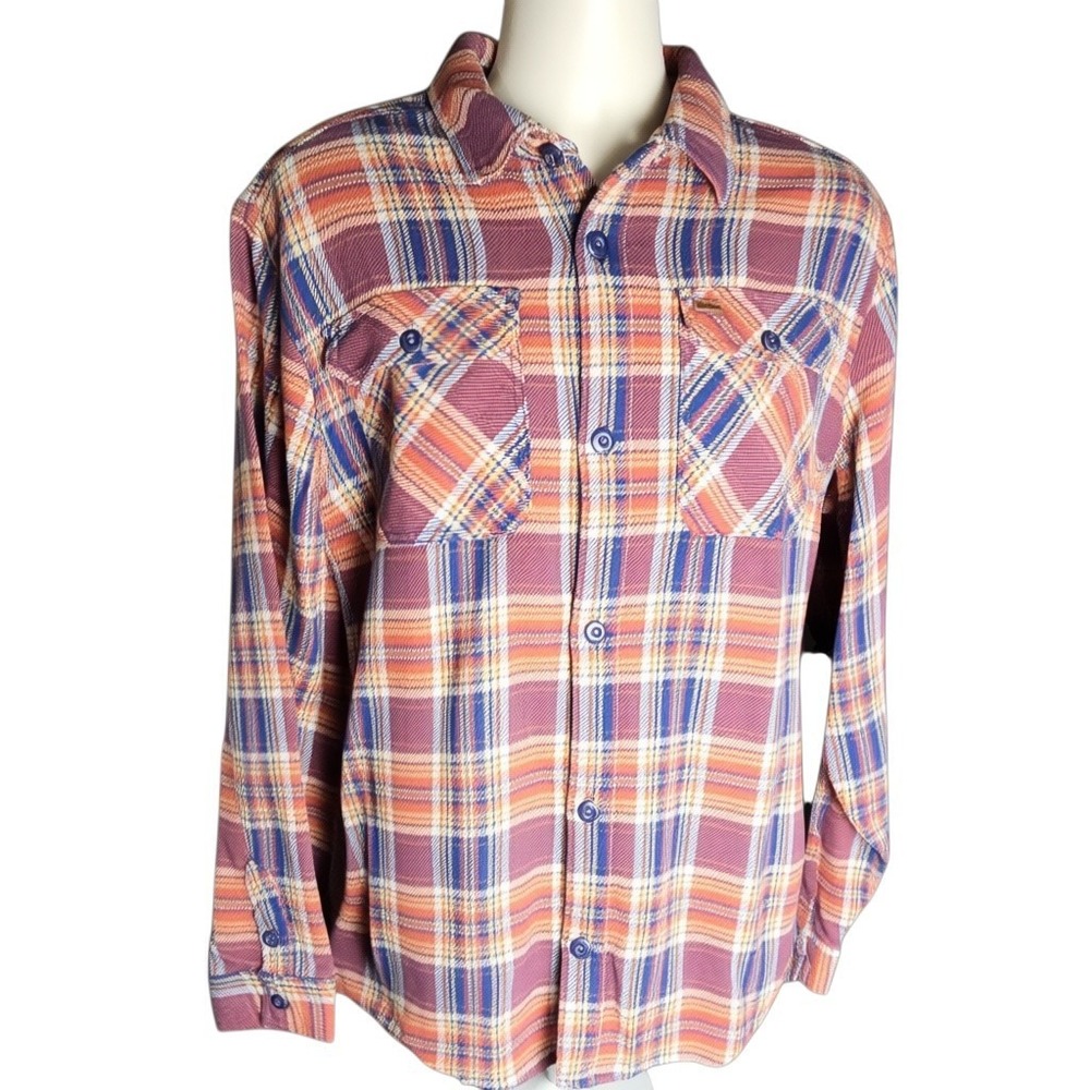 Buffalo David Bitton Men Shirt Jacket L NWT Plaid Cotton Flannel Shacket Button